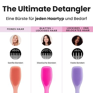Щітка для волосся Tangle Teezer The Ultimate Styler для об'єму та блиску, ідеальна для нарощування, перук та екстензій, рожева