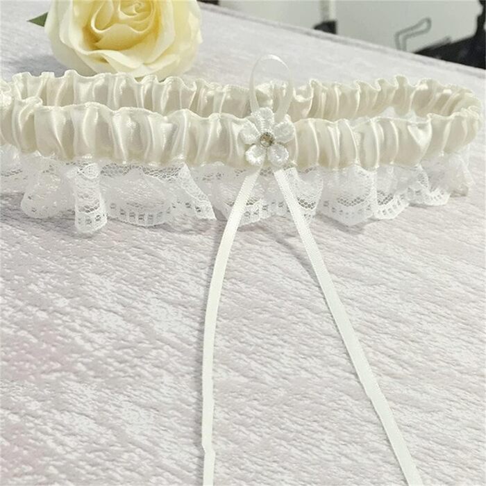 Біле мереживний стрінг для нареченої, мереживний стрінг для ніг, мереживний обруч для стегон, білий мереживний стрінг для весілля, універсальний розмір