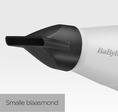 Професійний фен для волосся BaByliss Speed Pro 2000W з іонізацією Anti-Frizz, 3 температурні та 2 швидкісні режими, білий, 6704WE