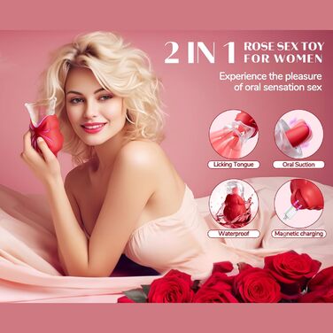 Вібратор ChicLSQ для жінок – 2-в-1 для стимуляції клітора, 10 режимів лизання та 10 режимів відсмоктування, іграшки для дорослих