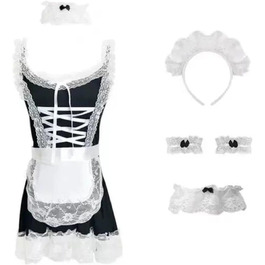 Костюм для рольових ігор: сукня покоївки/дівочки в стилі аніме Lolita, сексуальний костюм для косплею, вечірки, сцени, преміум-якість