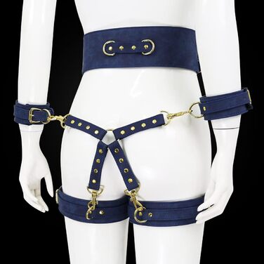 Набір для фетишу з еластичної шкіри OnundOn: корсет, наручники, стрічки для зв'язування. BDSM, готика, SM, корсет, фетиш, для жінок