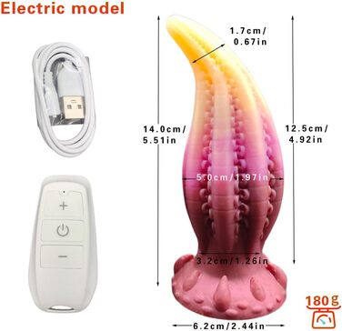 Jixaxe Октопус-вібратор з 10 щупальцями, анальний дildo з реалістичного силікону, для чоловіків та жінок