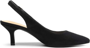 Жіночі туфлі-човники Dream Pairs Slingback на підборах, чорна замша, розмір 41 EU