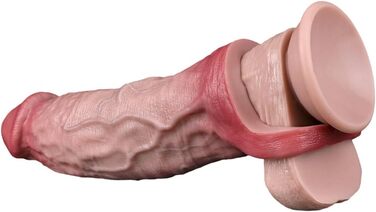 Реалістичний пеніс-чохол з кільцем для яєчок з рідкого силікону - секс-іграшка для чоловіків, збільшення та подовження, для пар