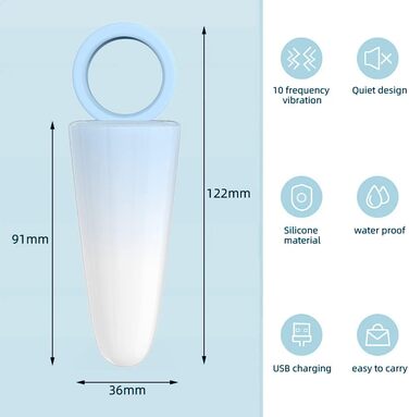 Віброяйце NAIXBTY для жінок: масажер для вагіни та ануса, вібраційний масаж, сексуальні іграшки для пар (блакитний)