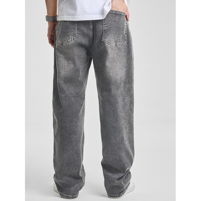 Чоловічі джинси Elegancity Baggy Stretch — широкі штани Straight Y2K Streetwear, Loose Fit, сірі, розмір XS
