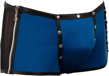 Боксерки чоловічі Orion знімний мішечок, шнурівка, блискавка, XL, блакитний/чорний