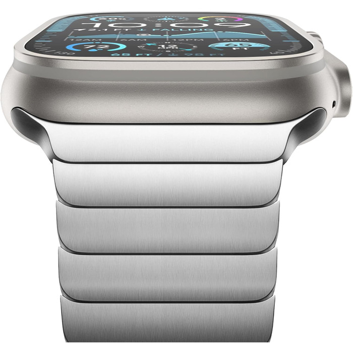 Металевий ремінець CHANCHY зі сталевих ланок для Apple Watch Ultra 2/1, Series 11/10/9/8/7/6/5/4/3/2/1, SE — Срібний, 38/40/41/42 мм