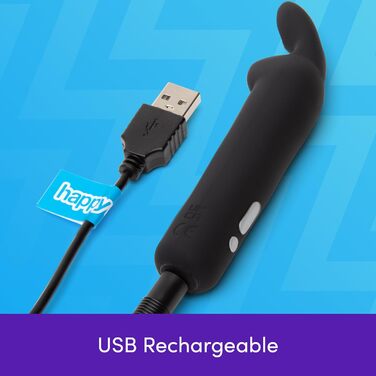 Вібратор-булет Happy Rabbit E32241 Black - чорний, універсальний розмір