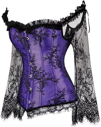 Корсет топ бюстєль жіночий оверсайз з атласу та квіткового мережива, шнурування, плюс розмір, білий 2550 (5XL, Puepel)