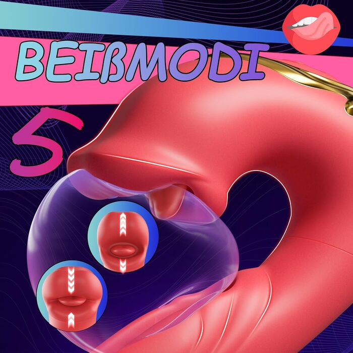 Вібратор для жінок з 10 режимами вібрації та стимуляцією клітора. Стимулятор клітора, 10 режимів, червоний