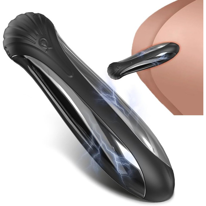 Електричний масажер для тіла з 9 режимами вібрації та 3 рівнями електрошоку, USB, для жінок та пар. Масажер простати. Інтимні іграшки для дорослих