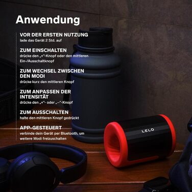 LELO F2S Ausdauertrainer: Масажер для чоловіків з App, 14 режимів та AI, блакитний