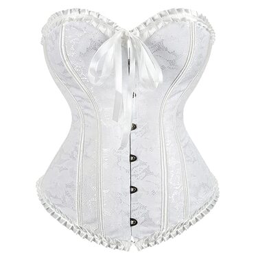 Корсет Grebrafan для жінок: білий, мереживний, сексуальний, класичний (28-30)