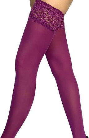 Шторні панчохи Mila Marutti для жінок, панчохи до стегна, виготовлені в ЄС (XS-S, темно-малиновий)