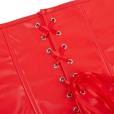 Сексуальний жіночий комплект еротичної білизни з лакованої шкіри: бюстгальтер та труси з V-подібним вирізом, костюм з лакованого PVC, комбінезон, червоний, розмір 38