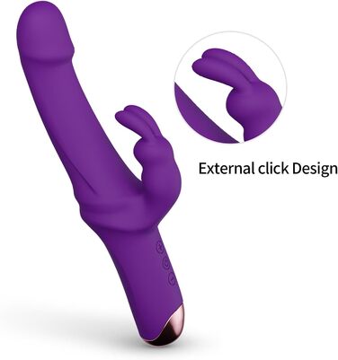 Вібратор Rabbit Silikon Dildo з 10 режимами вібрації - Інтимна іграшка для жінок та пар, Червоний