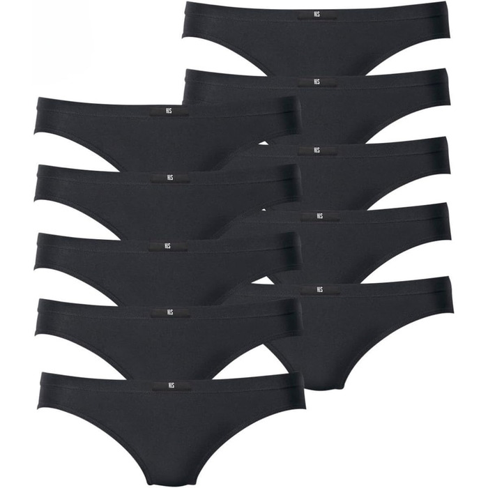 Струнні трусики для жінок H.I.S. з бавовняного стрейчу, чорні, XL (багатопак)