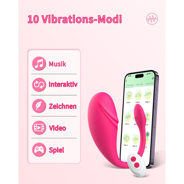 Вібратор з пультом дистанційного керування для жінок. Набір вібраторів з додатком, сексуальні іграшки для пар. Дільдо, вібро-яйце. Рожевий колір.