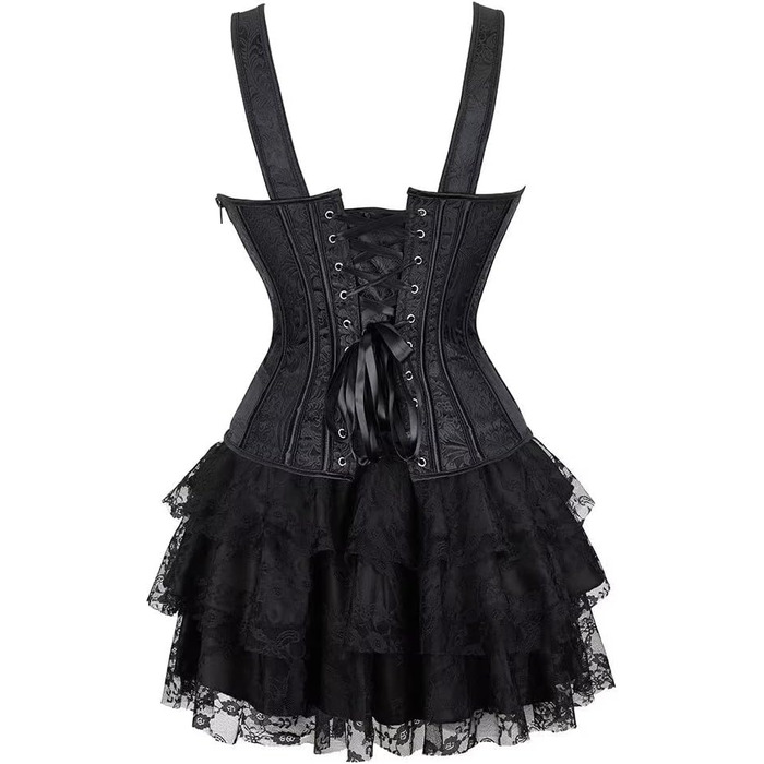 Сукня-корсет з відкритими плечима, чорна, для вечірок та фотосесій, XXL