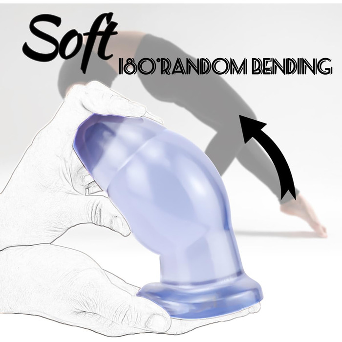 Анальний дилататор Fewarq XL з присоском, великі анальні кулі, G-spot, вагінальний мастурбатор, Butt Plug, SM, еротична іграшка для чоловіків та жінок (прозорий)