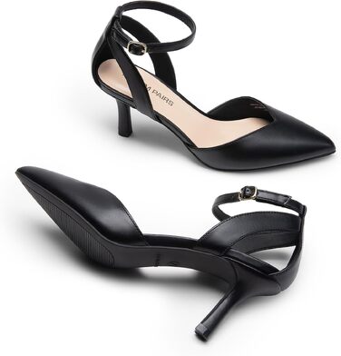Жіночі туфлі-човники Dream Pairs з закритим носком, чорні, екошкіра (PU), розмір 39 EU