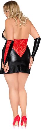 Жіноча нічна сорочка Andalea Wetlook з мереживом, червона/чорна, розмір 46-48