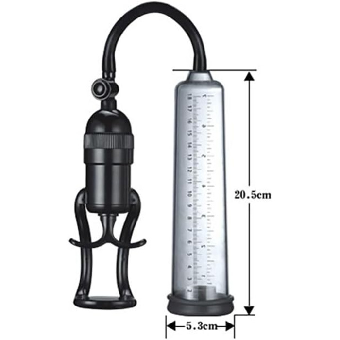 Вакуумна помпа для збільшення пеніса, ручна, з силіконовою трубкою та ручкою. Тренажер для ерекції, іграшка для чоловіків