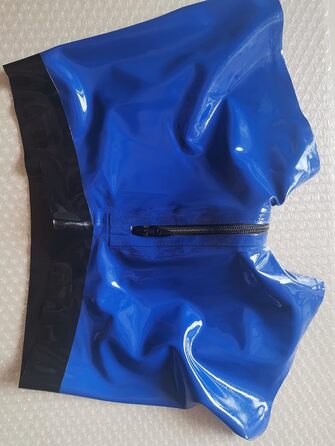 Шорти з латексу для чоловіків MFMYEE - прозорі, з блискавкою, ручна робота, XL