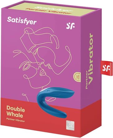 Satisfyer Partner Whale - парний вібратор | Іграшка для пар | З медичного силікону | Вібраційний стимулятор для жінок та чоловіків