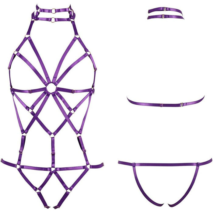 Корсет-нагрудник BANSSGOTH для жінок, фіолетовий, готичний стиль, регульований, для фестивалів та рейвів