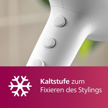 Фен для волосся Philips 5000 Series BHD500/20 з технологією ThermoShield, іонізацією, 2100 Вт, білий, з диффузором та стилізуючою насадкою