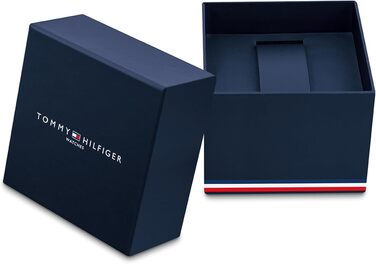 Чоловічий аналоговий багатофункціональний кварцовий годинник Tommy Hilfiger з силіконовим ремінцем, водонепроникність 5ATM, синій