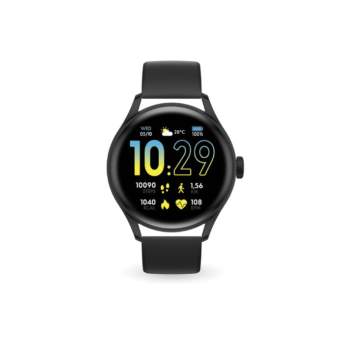 Смарт-годинник Ice-Watch Ice Smart 2.0 круглий, чорний, дисплей 1.20