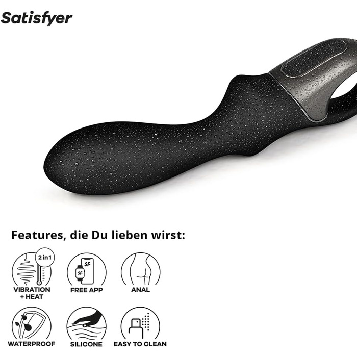 Satisfyer Heat Climax Connect - аналізатор з нагрівом та керуванням через додаток | Інтимна іграшка для ануса | Унісекс | 20,5 см