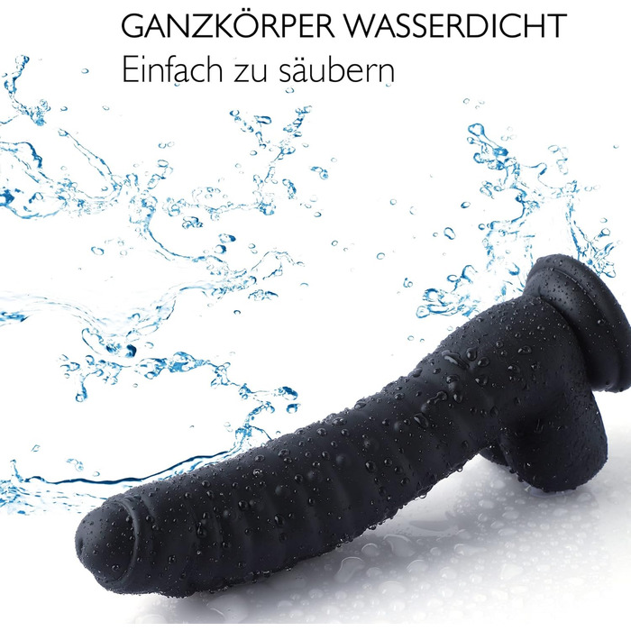 Реалістичний жіночий дилда G-Punkt 22см, MOCOYA з потужним присоском, чорний | Іграшки для дорослих