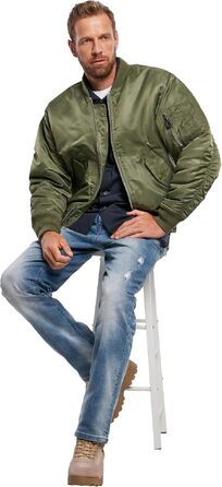 Чоловіча куртка-бомбер Brandit MA-1 Fliegerjacke, колір Olive 1, розмір XL