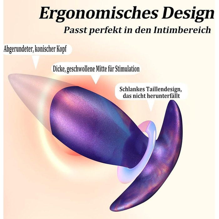 Анальний плаг Kuaecr Weichen Silikon XL для масажу G-точки та простати | Іграшки для дорослих