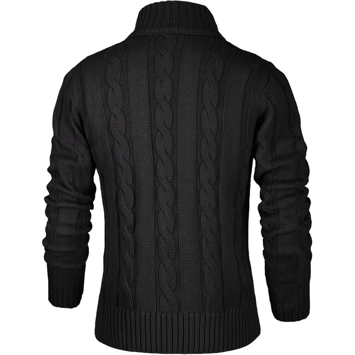 Чоловічий в'язаний кардиган NITAGUT на блискавці — теплий зимовий Strickpullover, темно-синій, розмір XL