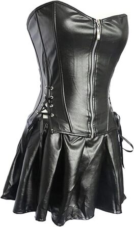 Жіноче корсетне плаття з екошкіри, червоне, розмір M - сексуальний образ для вечірок та клубів