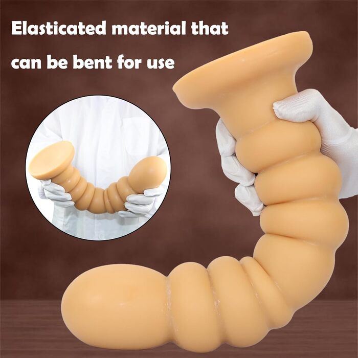 Анальний масажер Yasexx Giant з присоскою та стимулятором G-точки. Великий анальний дилатор для чоловіків та жінок