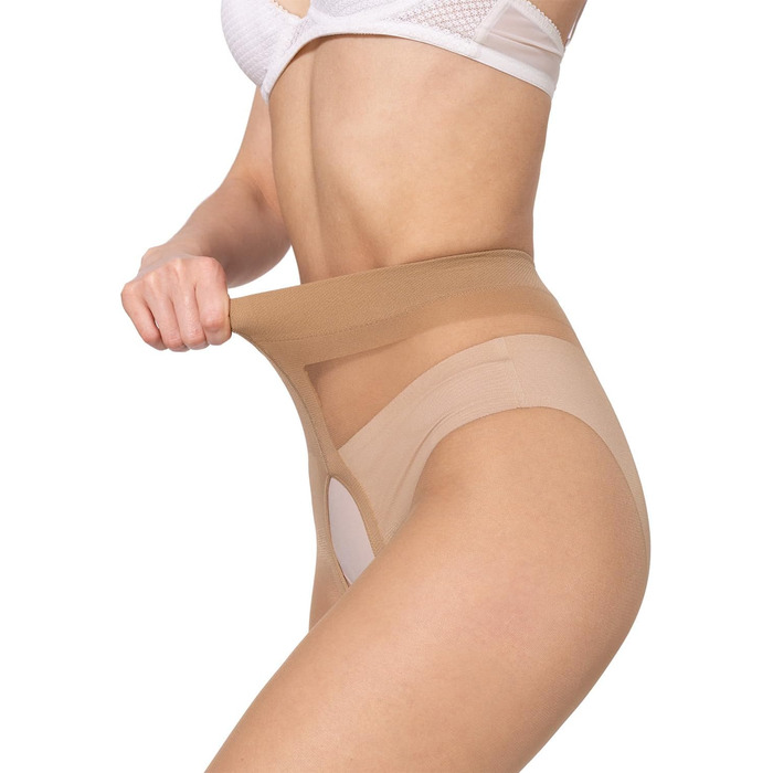 Чулки BANANALU 20 Den з відкритим кроком, розмір M, 3 шт. - Daino