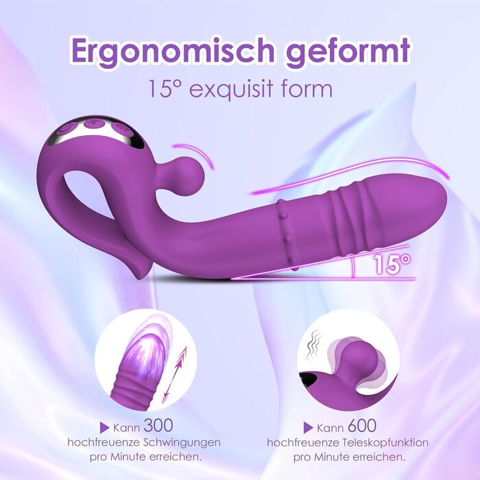 Вібратор для жінок G-Spot Klitoris, сексуальні іграшки для жінок з 10 функцій вібрації, телескопічний вібратор, набір вібраторів для жінок та пар, анальний вібратор, мастурбатор сексуальні іграшки