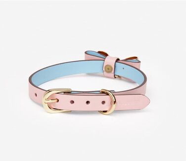 Ошийник-нашийник SM з бантиком, регульований, рожевий (35-43 см)