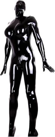 Сукня-імітація мами з дизайном 3D-грудей з латексу, чорна, 3XL