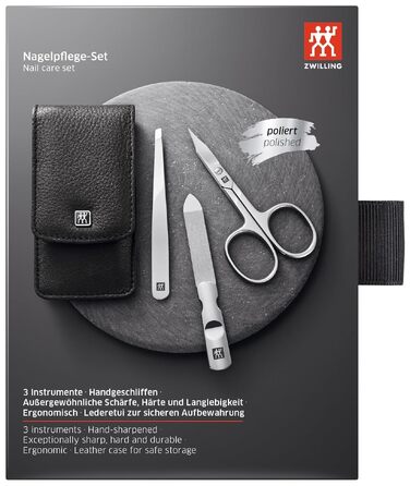 Набір для манікюру ZWILLING Classic: комбіновані кусачки для нігтів та пінцет, 3 предмети