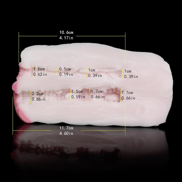 Реалістичний мастурбатор для чоловіків з анатомічною вагіною та анальним тунелем, великий, монстр