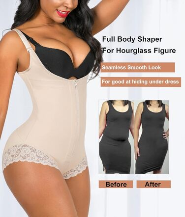 Корсет YIANNA для фігури: боді-шейпер, слінг, бежевий, XS. Сильний ефект контролю живота та формування фігури. Колумбійський дизайн.