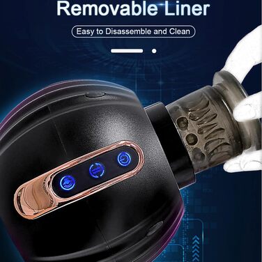 Електричний мастурбатор PQKuss з 8 вібраціями для чоловіків – автоматичний пеніс-вібратор, компактний, водонепроникний